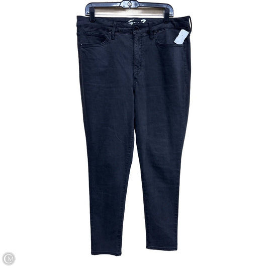 Jeans Skinny By Seven 7 In Black Denim, Size: 14