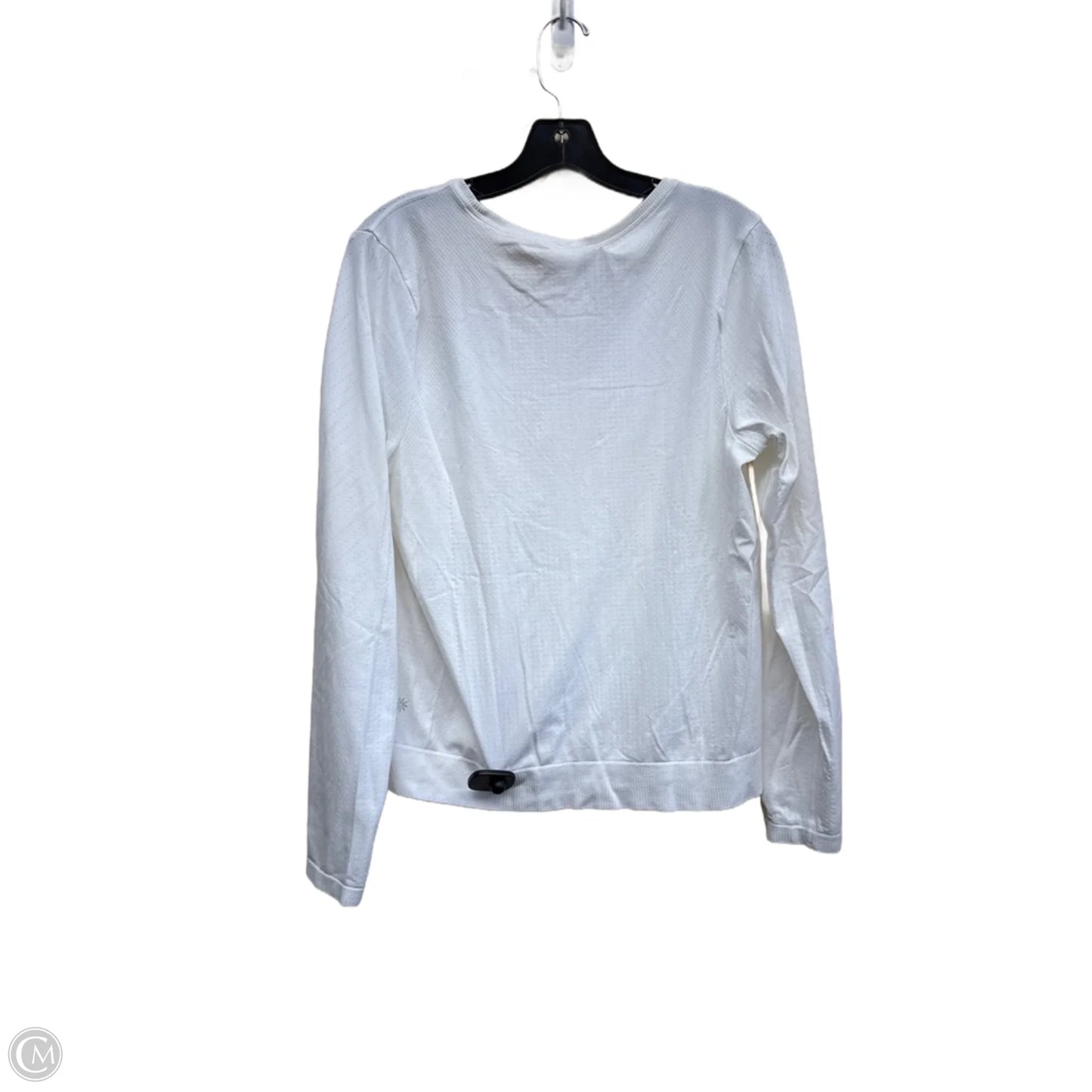 Athletic Top Long Sleeve Crewneck By Athleta In White, Size: L