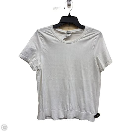 Athletic Top Short Sleeve By Athleta In White, Size: L