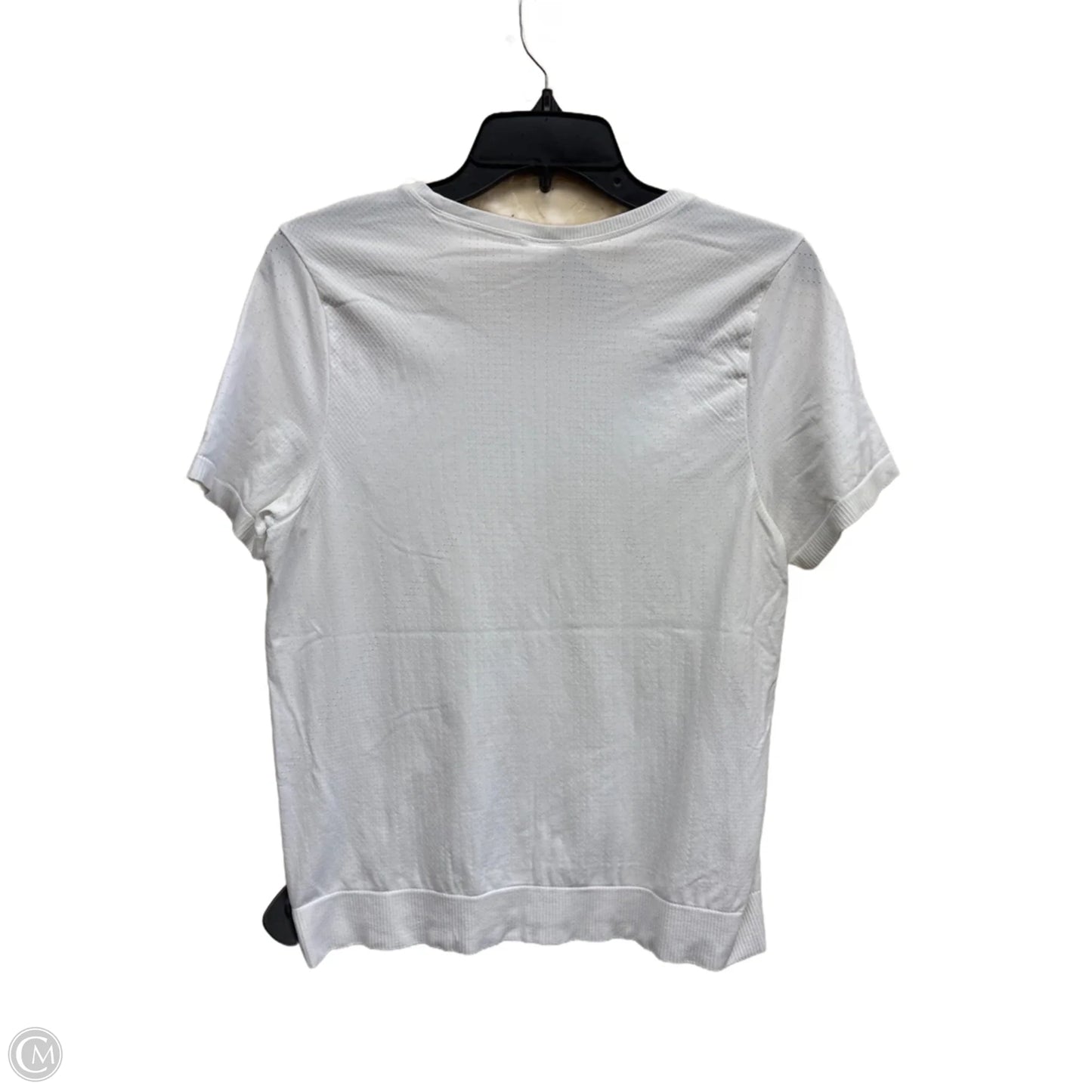 Athletic Top Short Sleeve By Athleta In White, Size: L