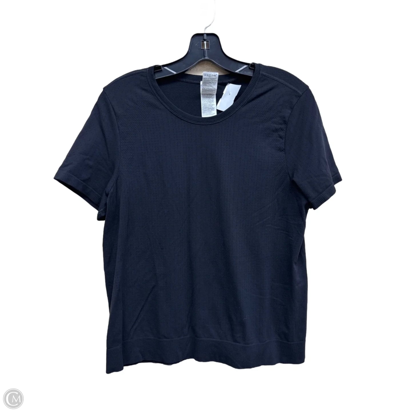 Athletic Top Short Sleeve By Athleta In Black, Size: L