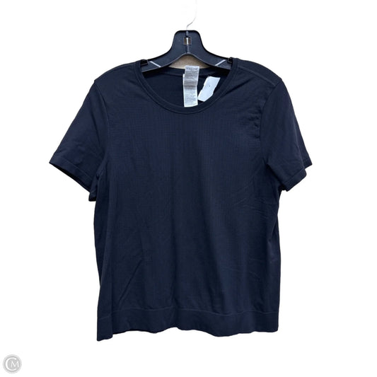 Athletic Top Short Sleeve By Athleta In Black, Size: L