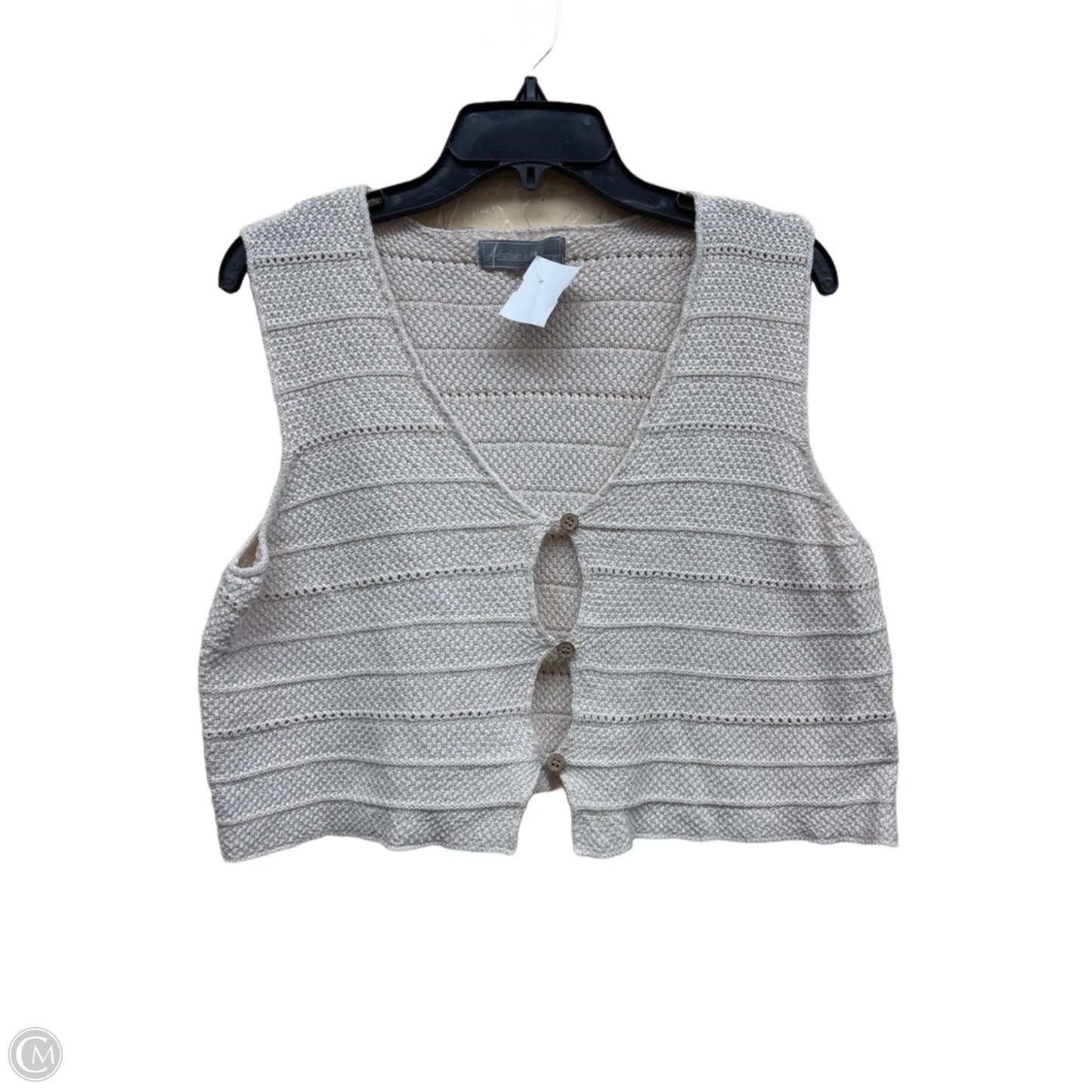 Top Sleeveless By Clothes Mentor In Tan, Size: L