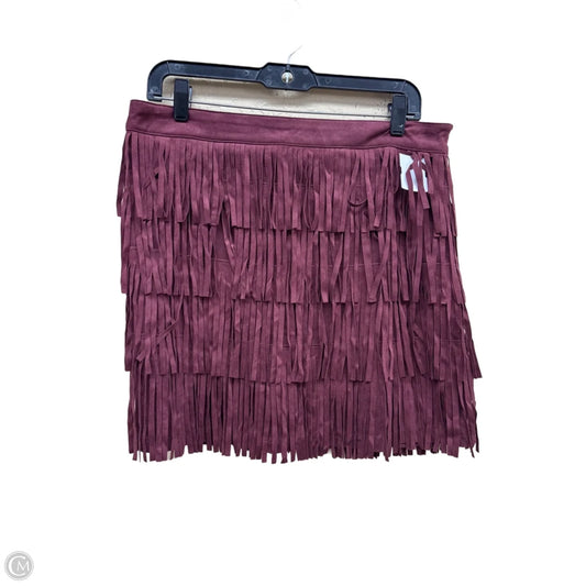 Skirt Mini & Short By Alya In Maroon, Size: L