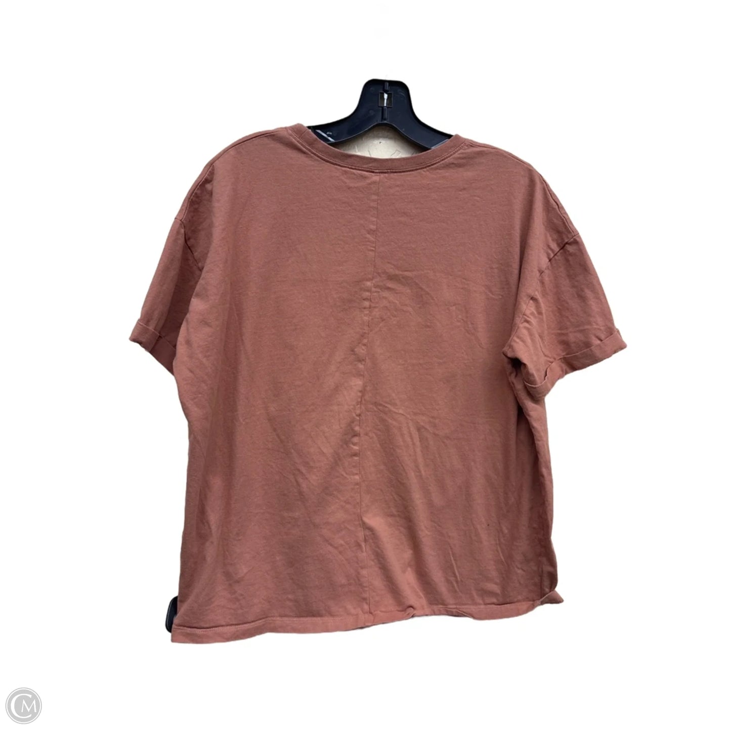 Top Short Sleeve By Clothes Mentor In Brown & Yellow, Size: M