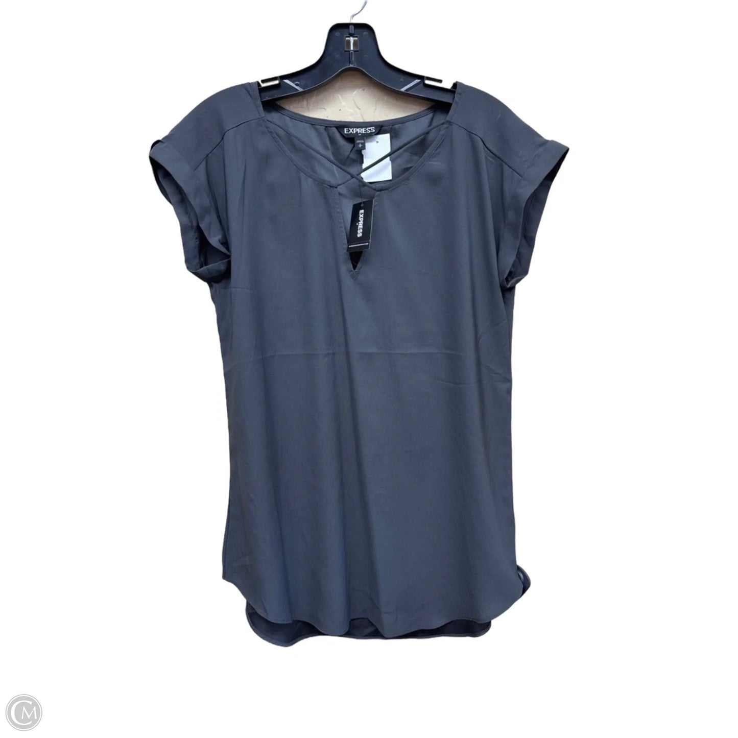 Top Short Sleeve By Express In Grey, Size: S