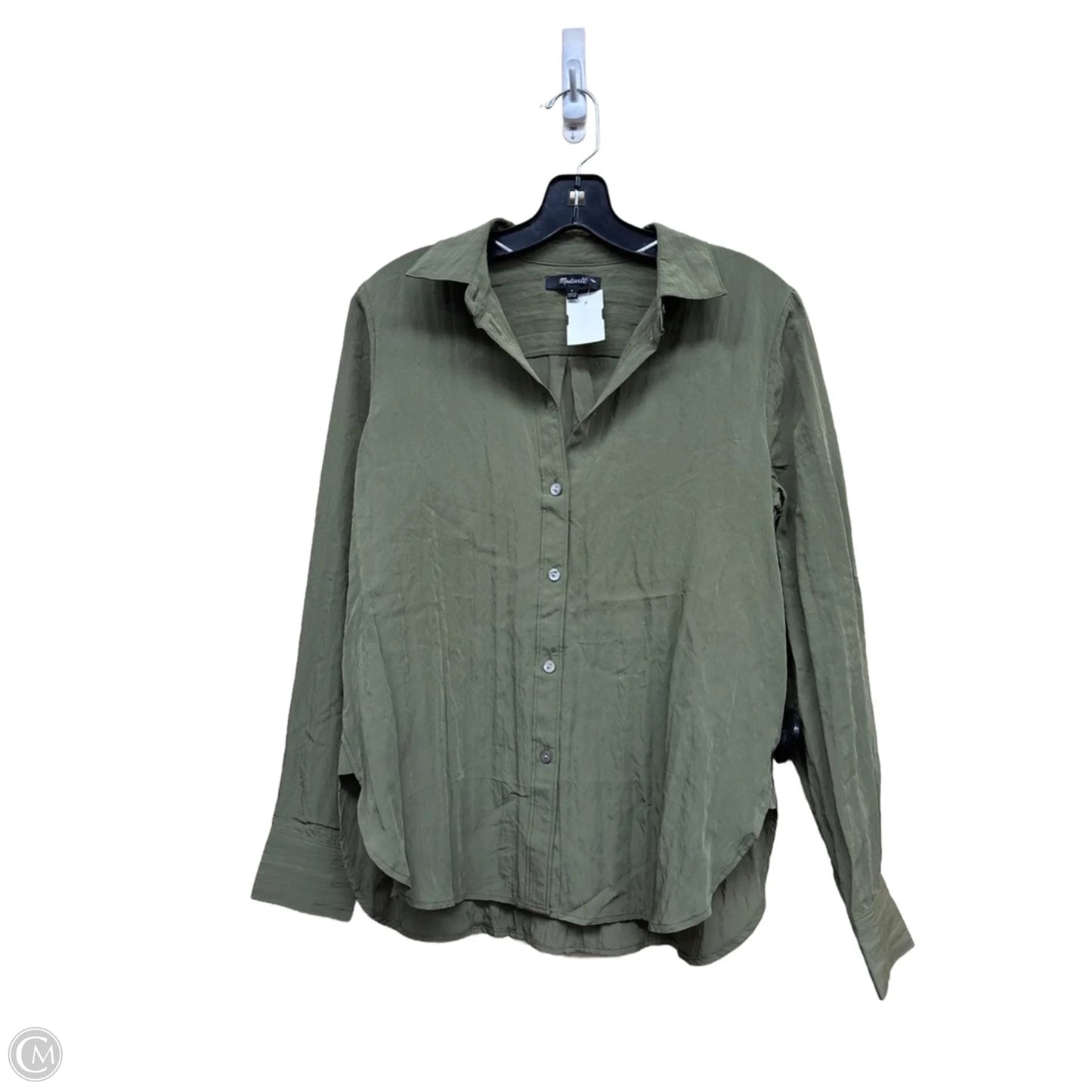 Top Long Sleeve By Madewell In Green, Size: S