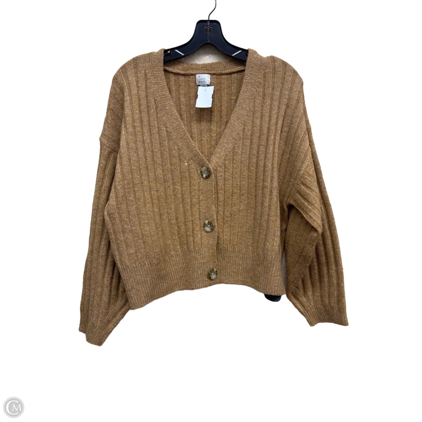 Sweater Cardigan By A New Day In Brown, Size: Xs