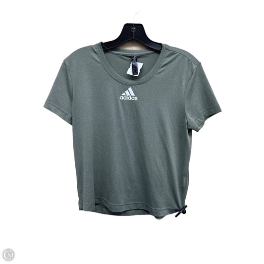 Athletic Top Short Sleeve By Adidas In Green, Size: Xs