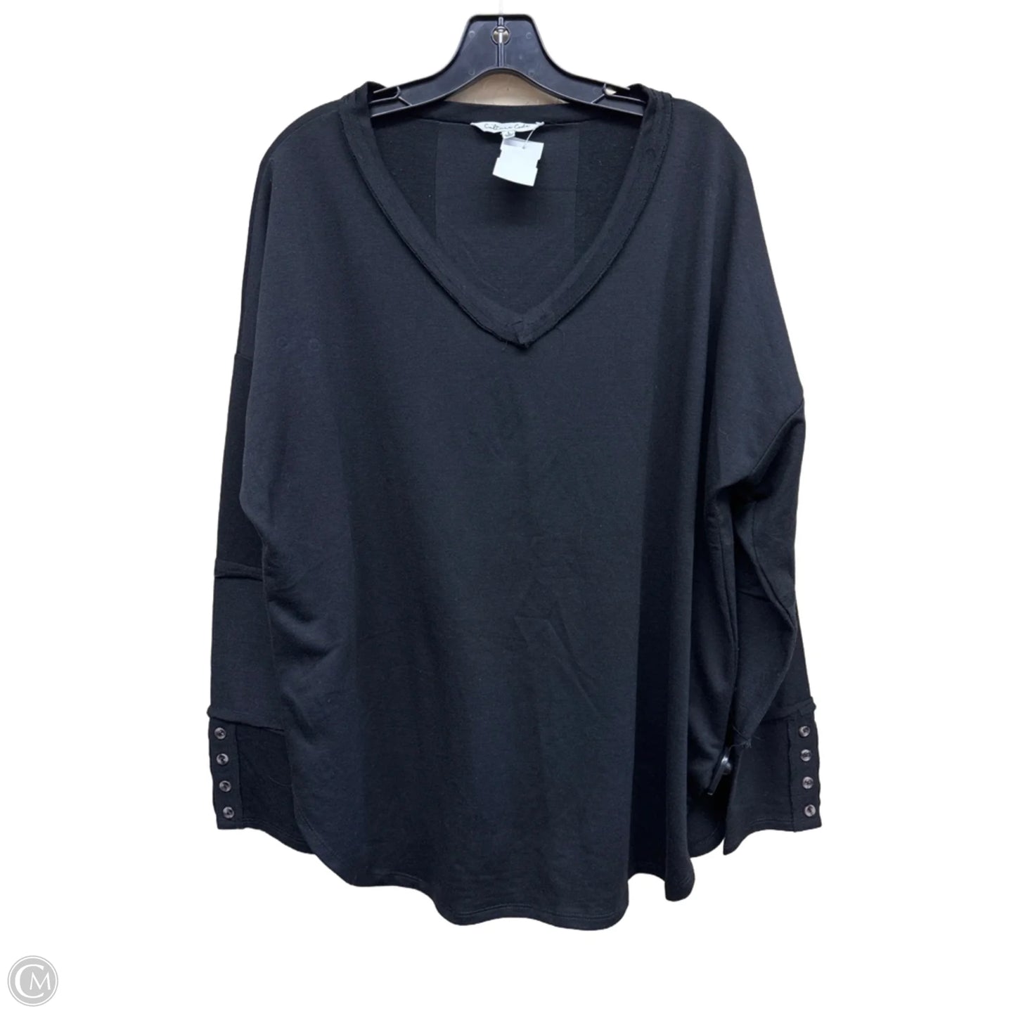 Top Long Sleeve By Clothes Mentor In Black, Size: L