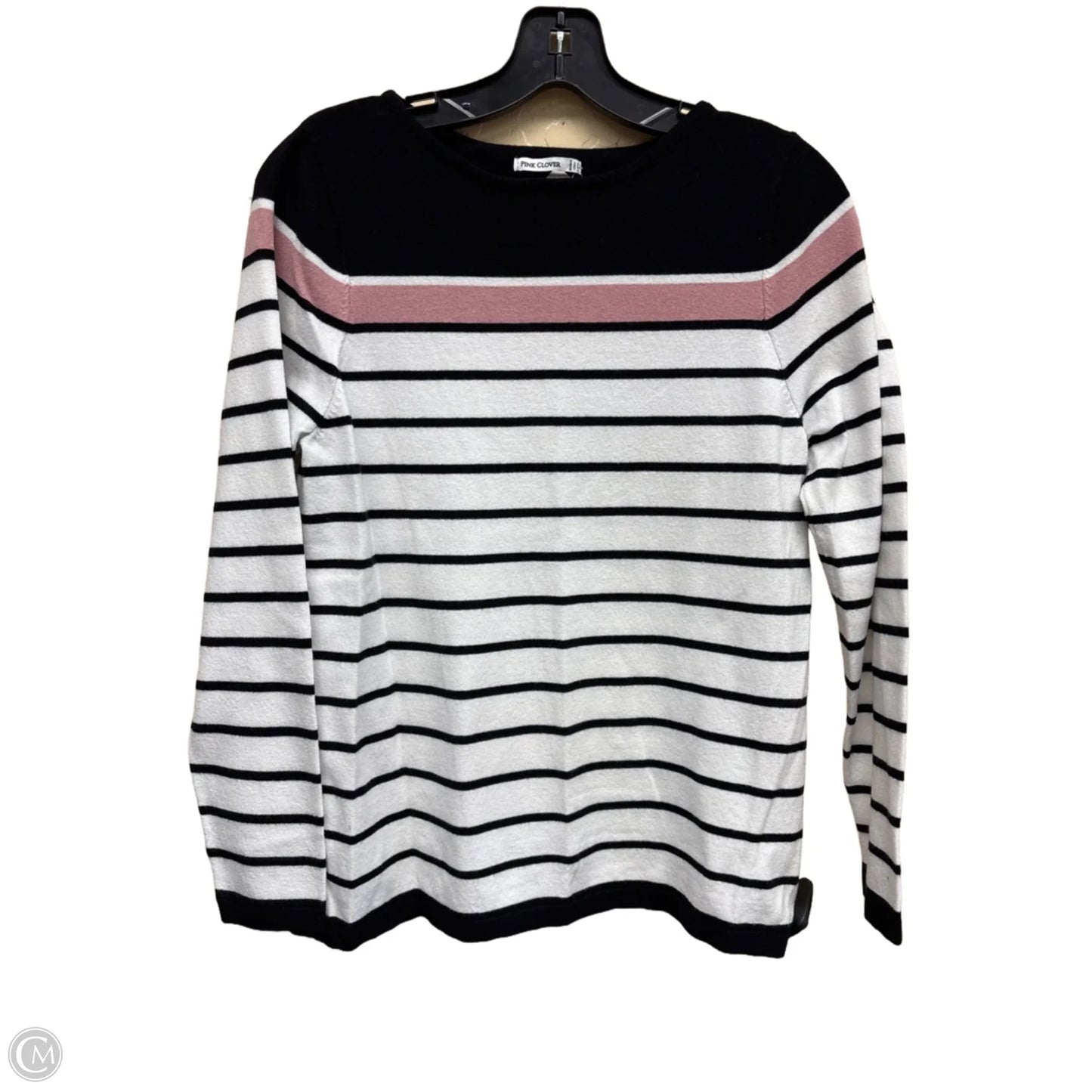 Top Long Sleeve By Pink Clover In Striped Pattern, Size: M