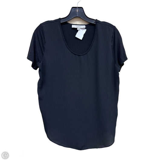 Top Short Sleeve By Loft In Black, Size: M
