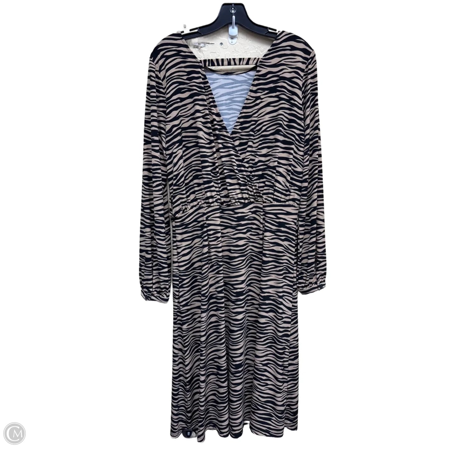 Dress Casual Midi By Loft In Animal Print, Size: 6
