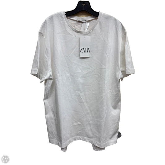 Top Short Sleeve By Zara In White, Size: L