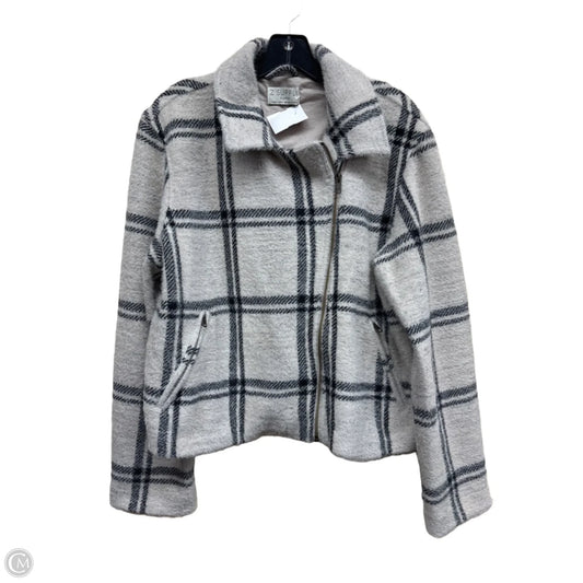 Jacket Faux Fur & Sherpa By Z Supply In Checkered Pattern, Size: Xl