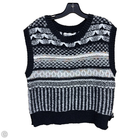 Vest Sweater By Anthropologie In Black & White, Size: M