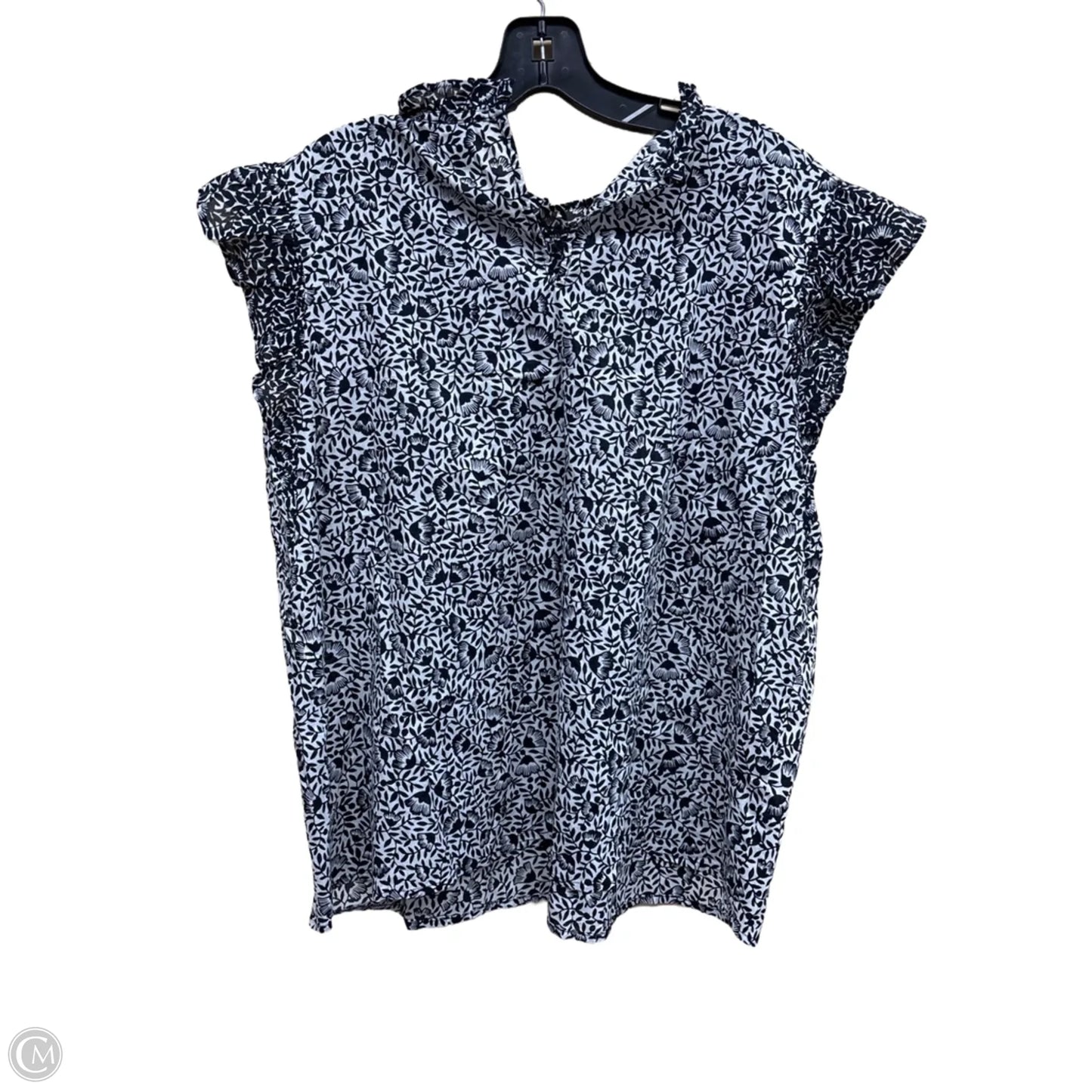 Top Short Sleeve By Ann Taylor In Floral Print, Size: L