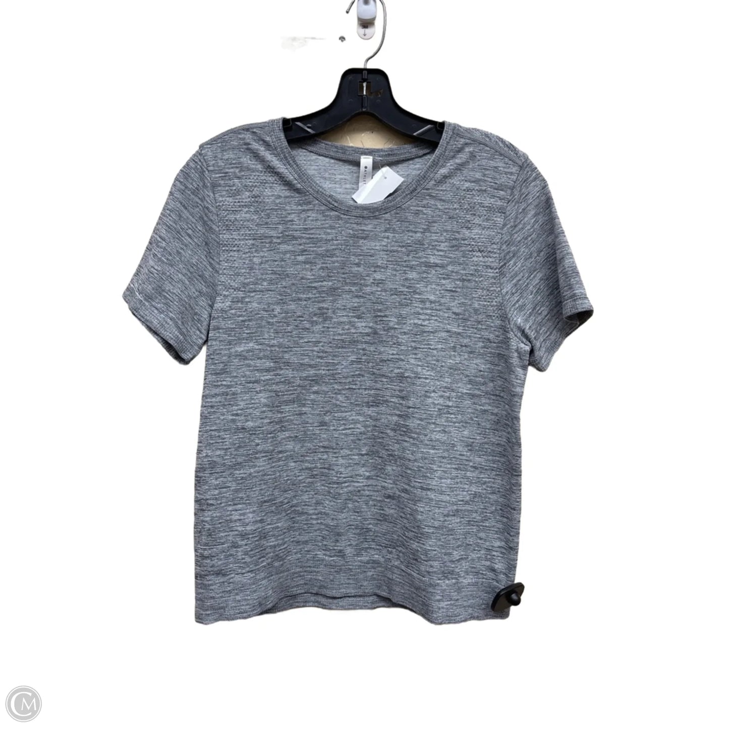 Athletic Top Short Sleeve By Athleta In Grey, Size: M