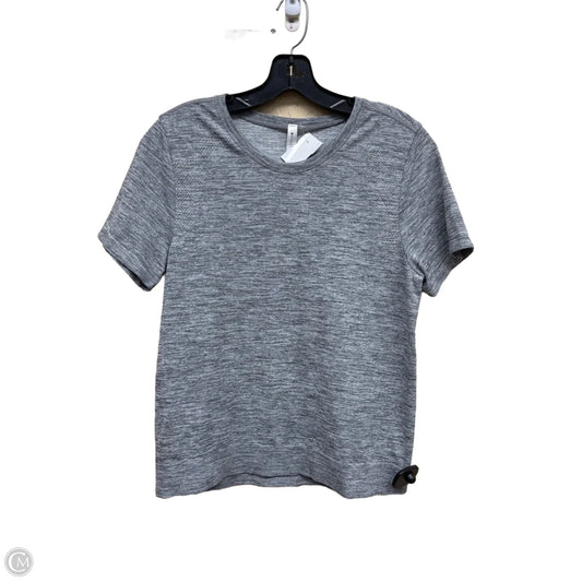 Athletic Top Short Sleeve By Athleta In Grey, Size: M