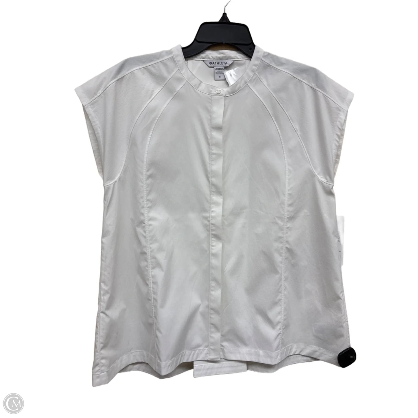 Athletic Top Short Sleeve By Athleta In White, Size: M