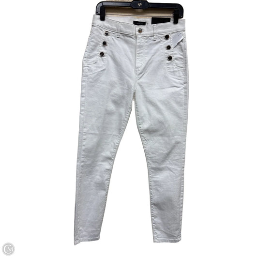 Jeans Skinny By Ann Taylor In White Denim, Size: 6