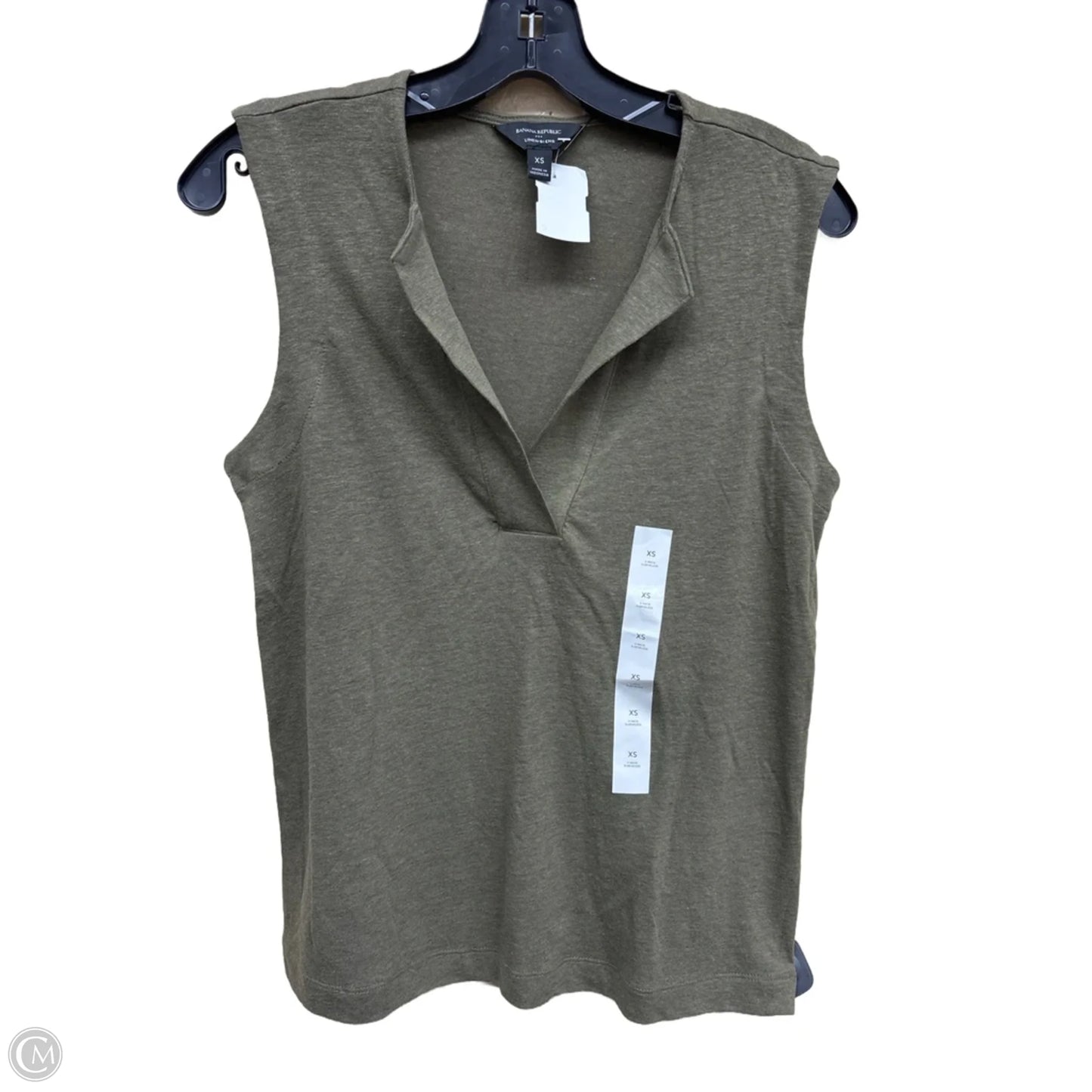 Top Sleeveless By Banana Republic In Green, Size: Xs