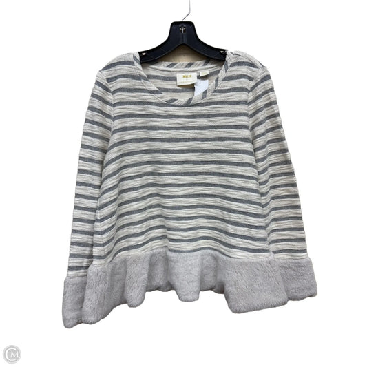 Top Long Sleeve By Maeve In Striped Pattern, Size: M
