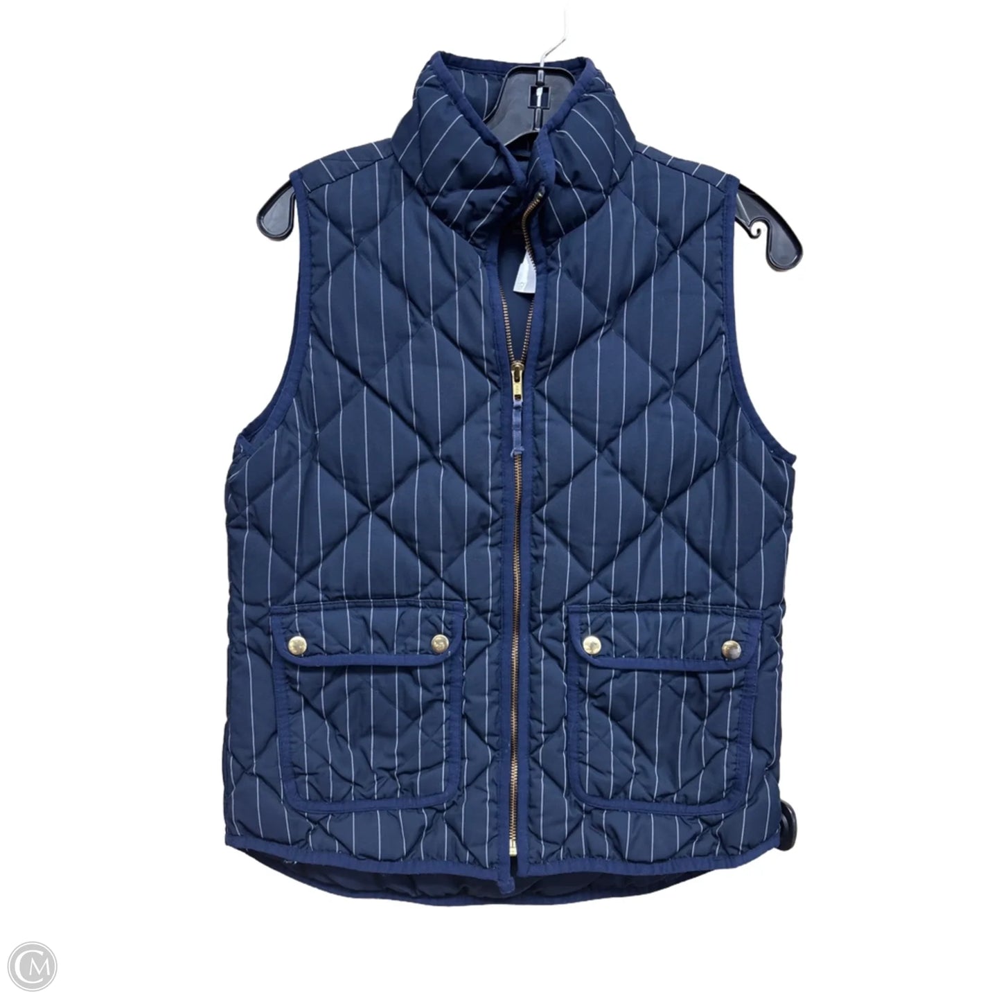 Vest Puffer & Quilted By J. Crew In Striped Pattern, Size: Xs