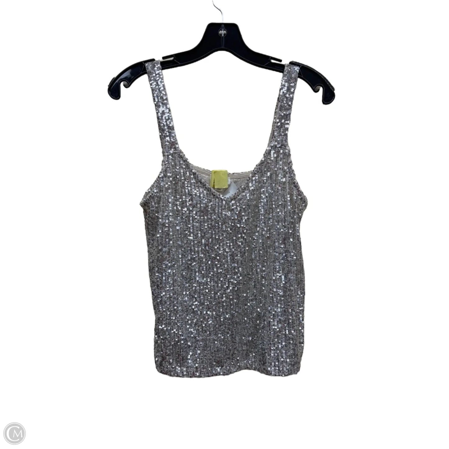Top Sleeveless By Love On A Hanger In Silver, Size: M