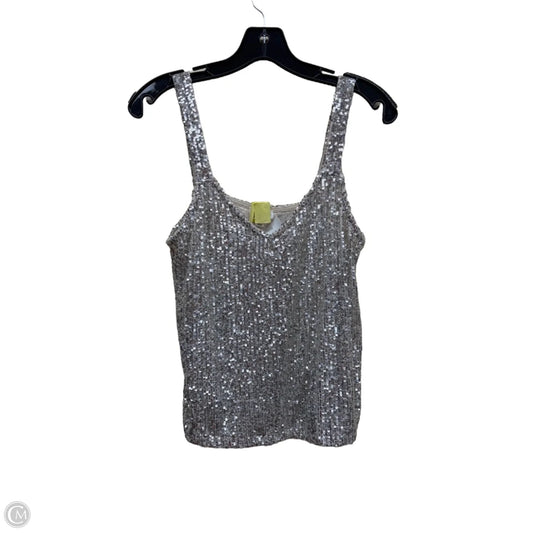 Top Sleeveless By Love On A Hanger In Silver, Size: M