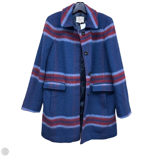 Coat Peacoat By Loft In Blue & Red, Size: S