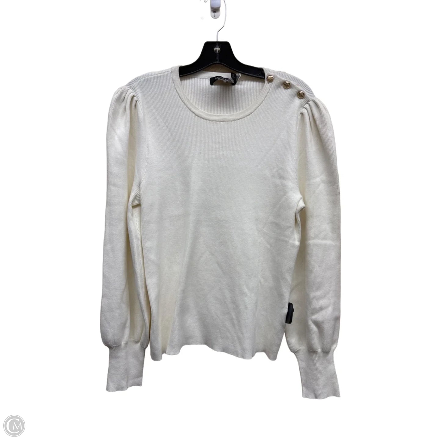 Top Long Sleeve By Lauren By Ralph Lauren In Cream, Size: Xl