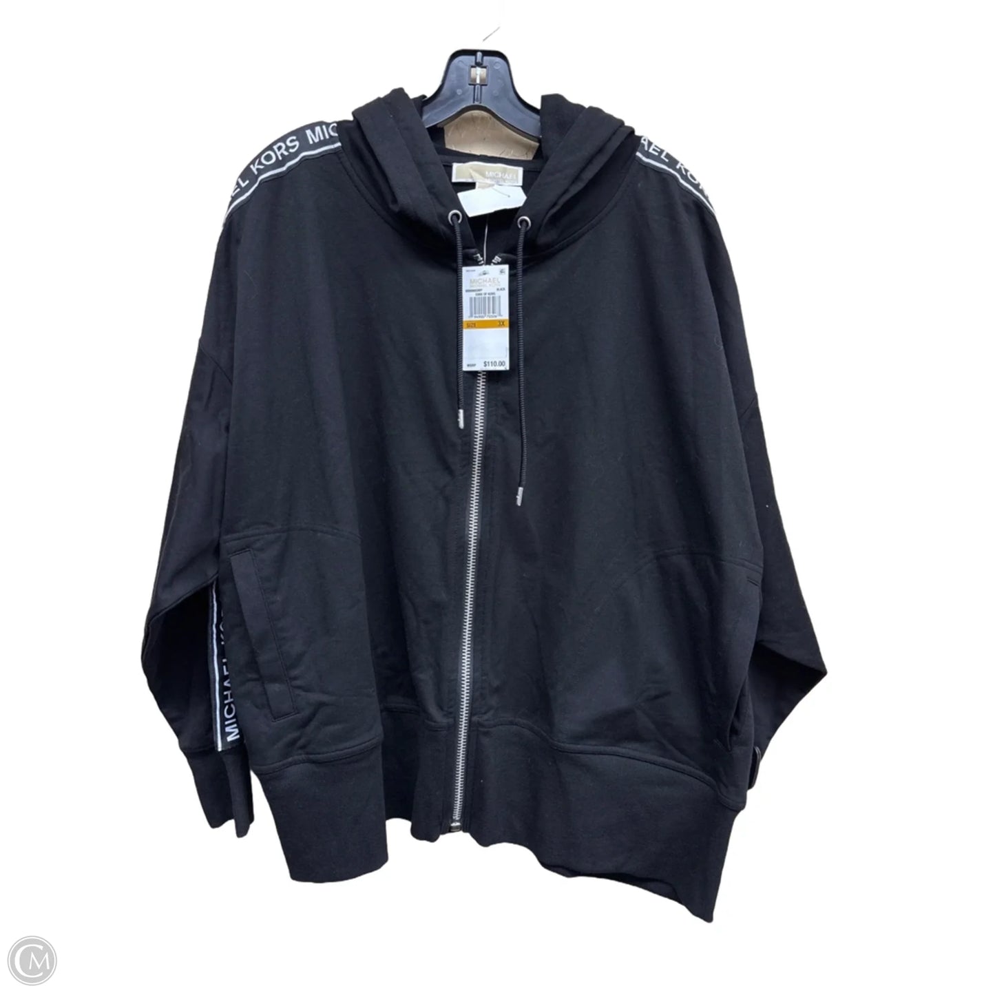 Sweatshirt Hoodie By Michael By Michael Kors In Black, Size: 3x