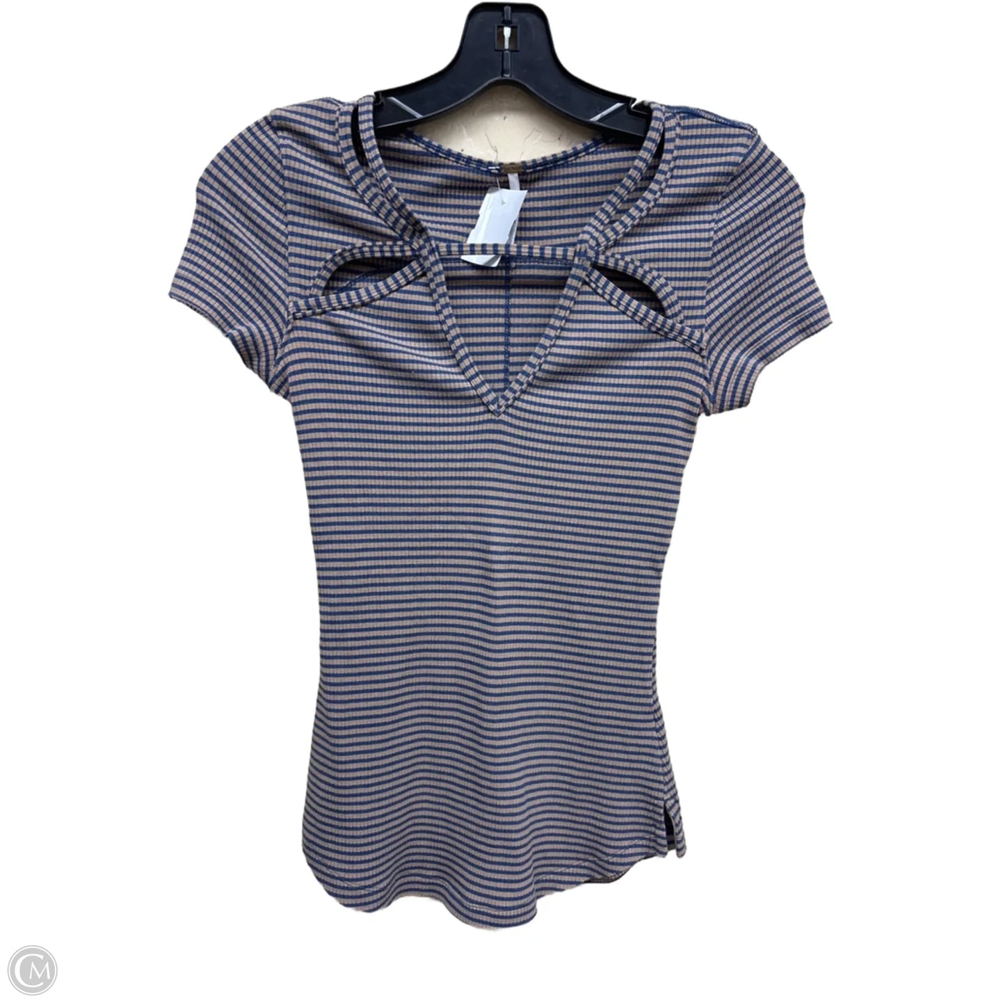 Top Long Sleeve By Free People In Striped Pattern, Size: S