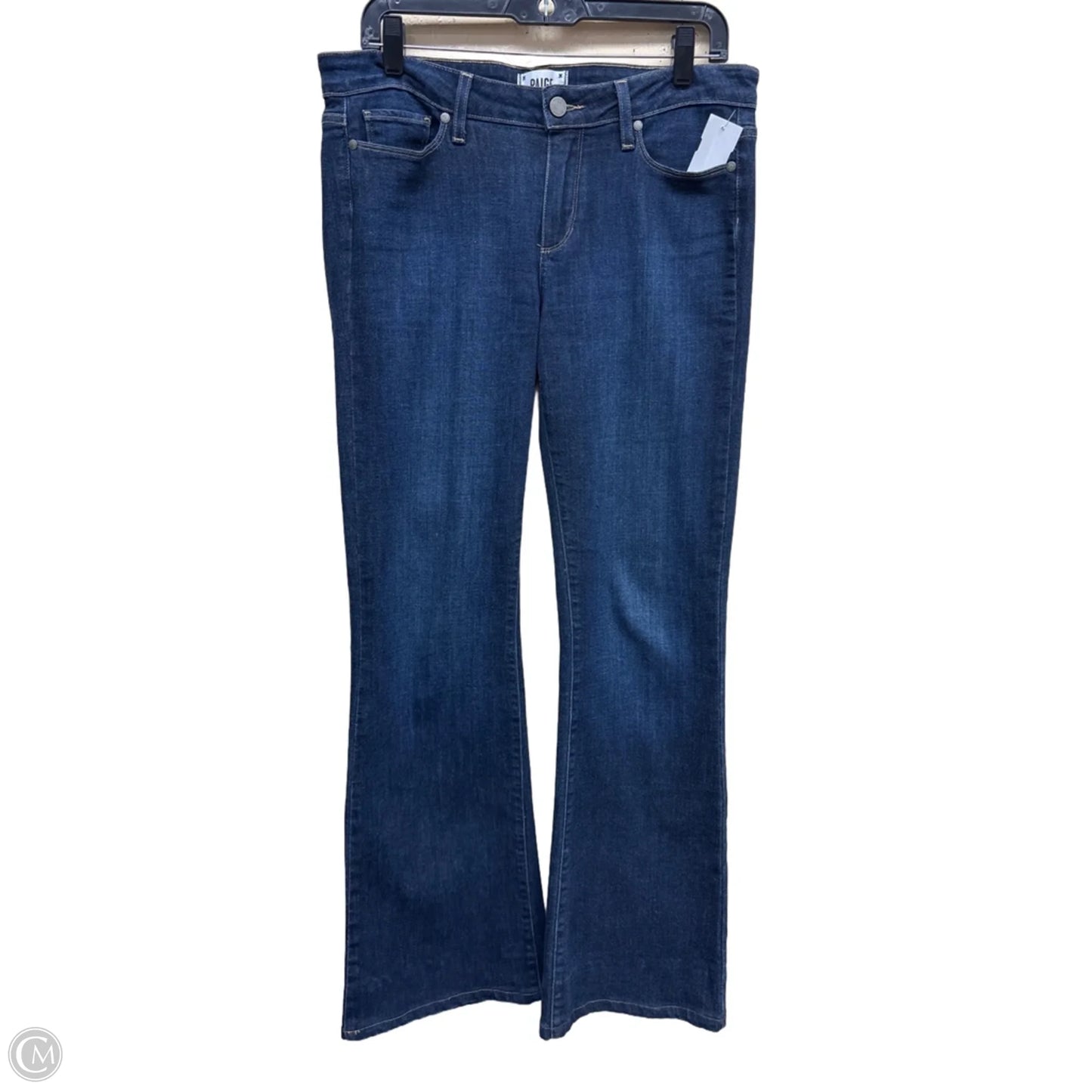 Jeans Straight By Paige In Blue Denim, Size: 12