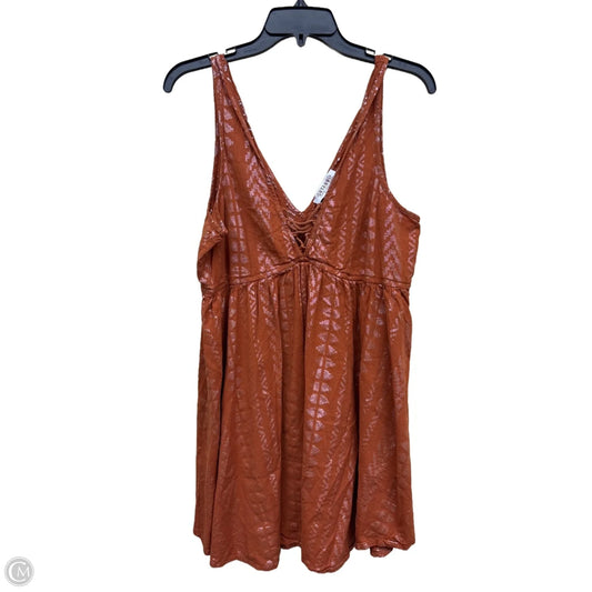 Dress Casual Short By Clothes Mentor In Brown & Silver, Size: L
