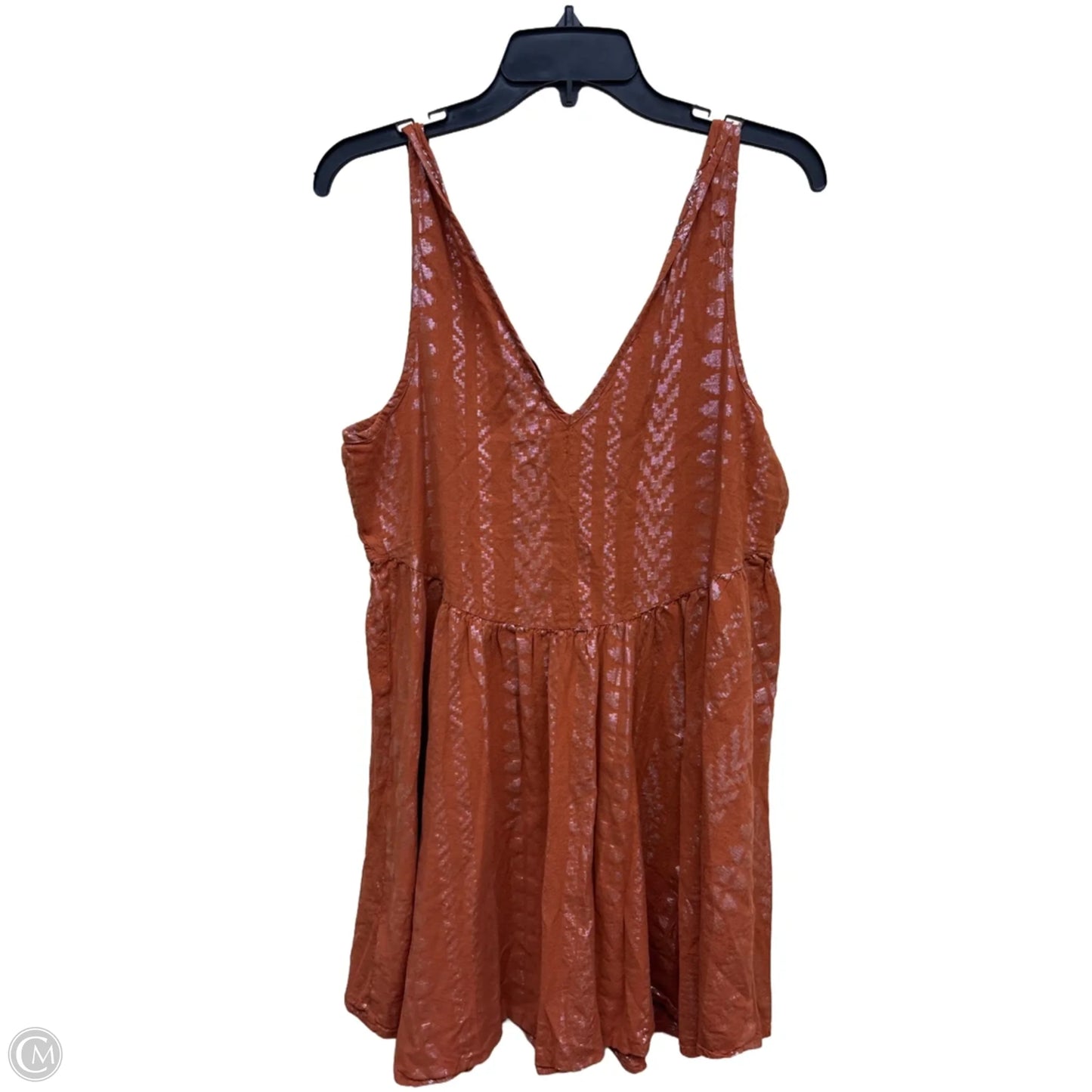 Dress Casual Short By Clothes Mentor In Brown & Silver, Size: L