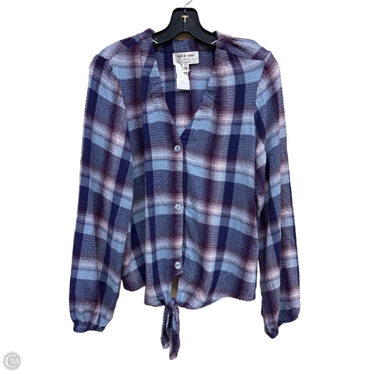 Top Long Sleeve By Cloth & Stone In Purple, Size: S