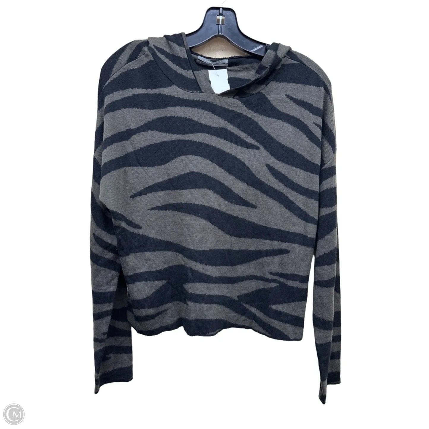 Sweatshirt Hoodie By Anthropologie In Black & Green, Size: S