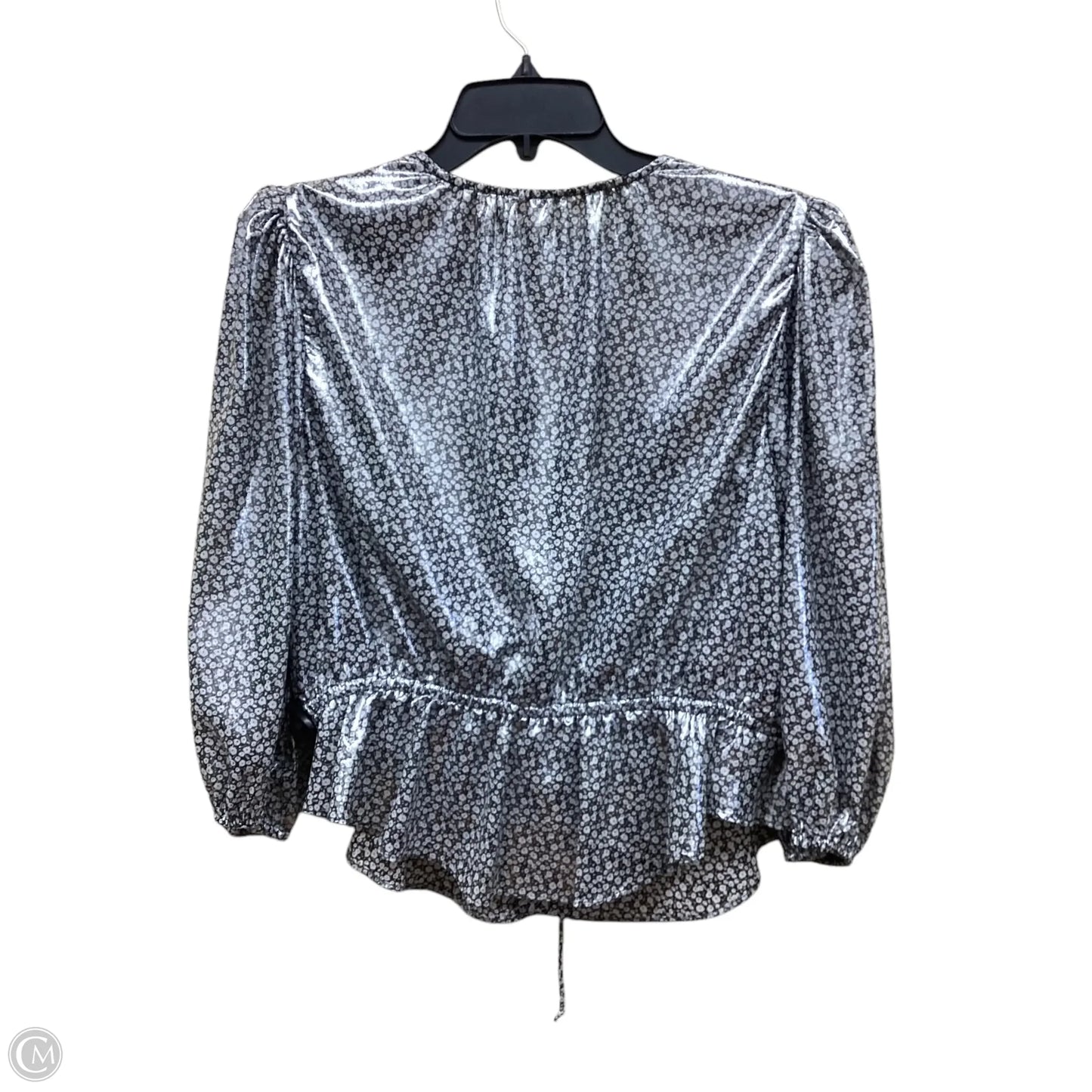 Top Long Sleeve By Free People In Silver, Size: M