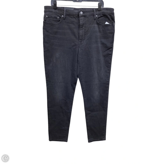 Jeans Straight By Lauren By Ralph Lauren In Black Denim, Size: 16