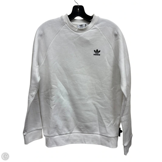 Athletic Sweatshirt Crewneck By Adidas In White, Size: S
