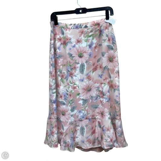 Skirt Midi By Alfred Dunner In Floral Print, Size: 8