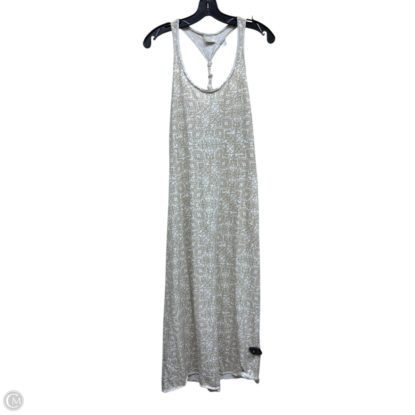 Dress Casual Maxi By Clothes Mentor In Tan & White, Size: S