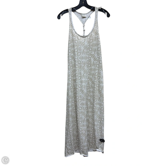 Dress Casual Maxi By Clothes Mentor In Tan & White, Size: S