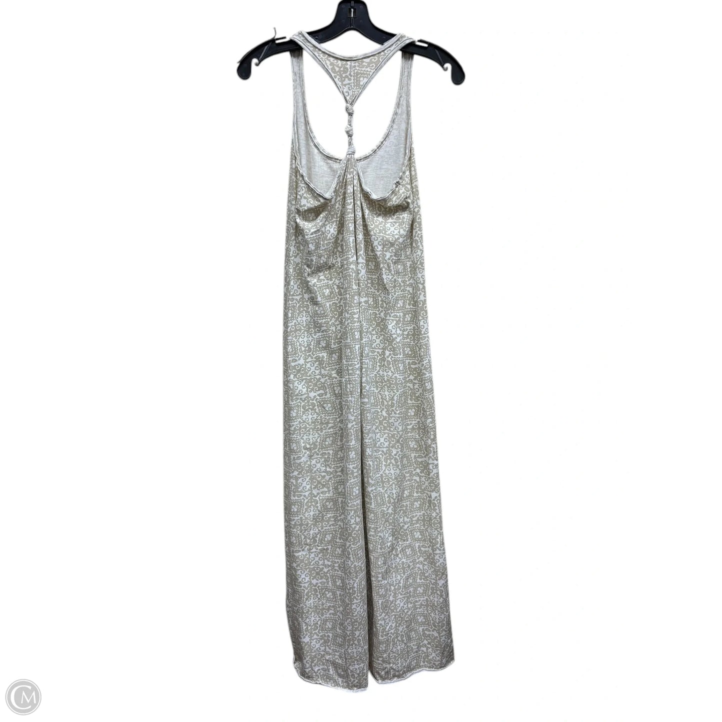 Dress Casual Maxi By Clothes Mentor In Tan & White, Size: S