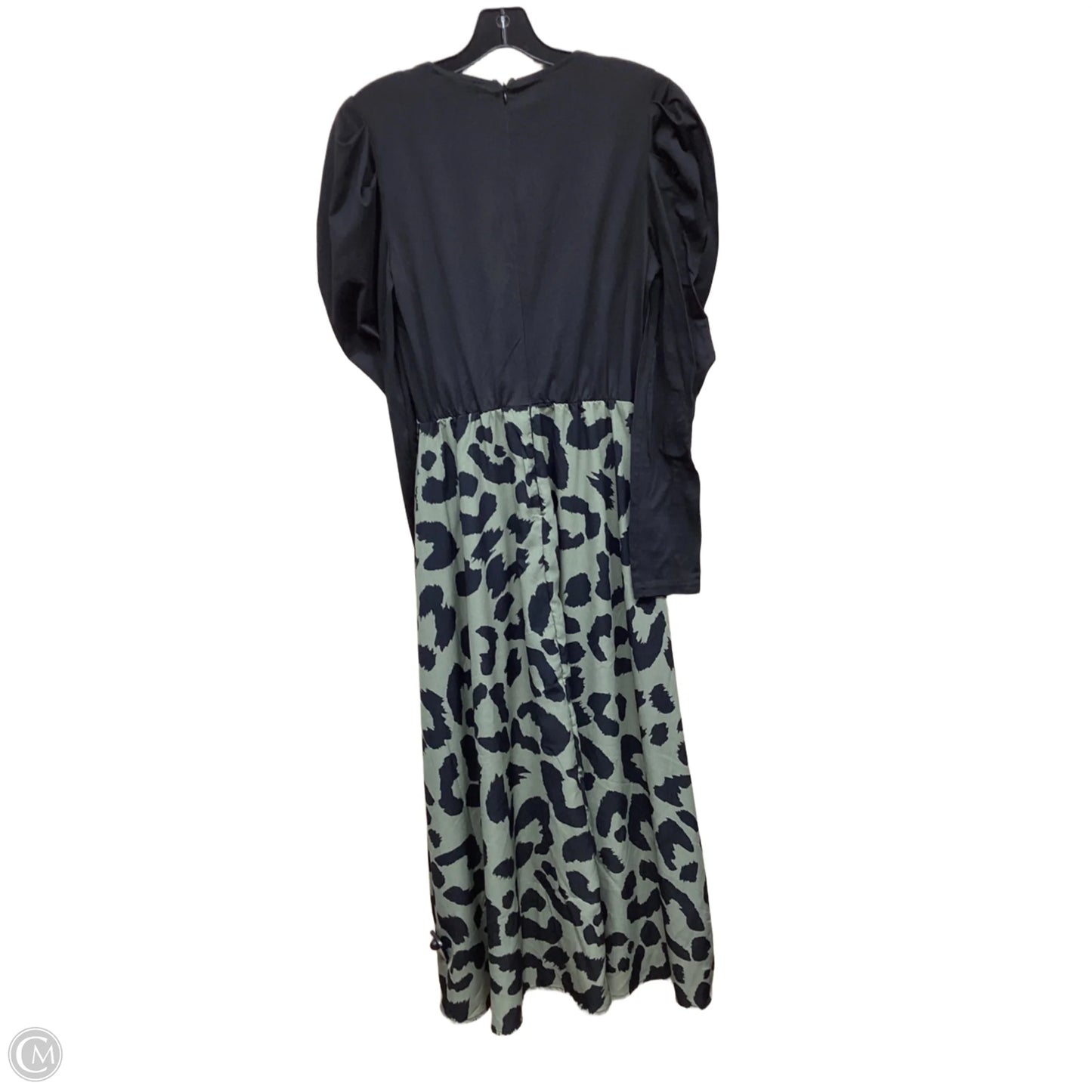 Dress Casual Maxi By Clothes Mentor In Black & Green, Size: 12