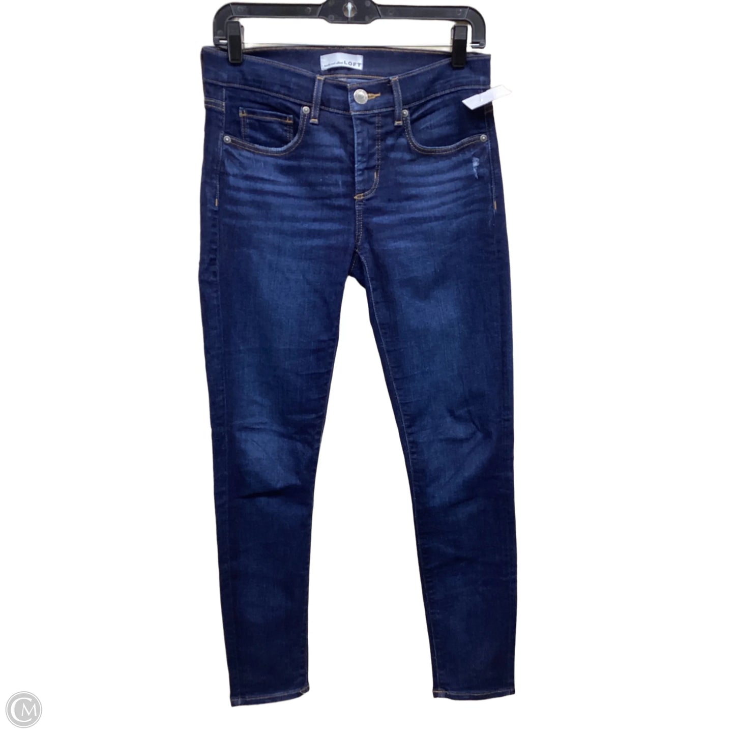Jeans Skinny By Loft In Blue Denim, Size: 0