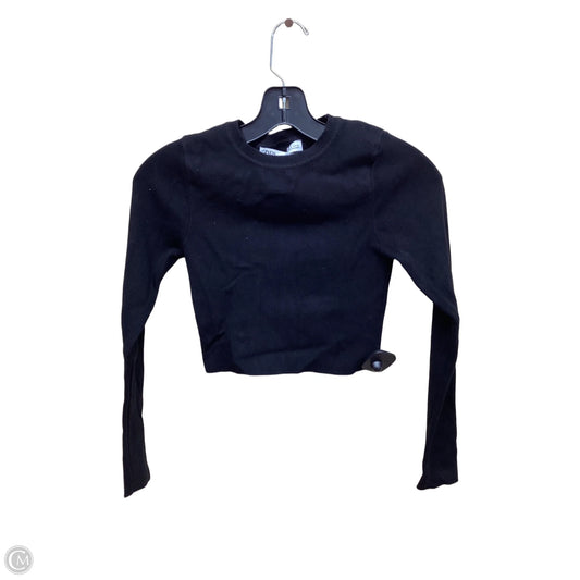 Top Long Sleeve By Zara In Black, Size: S