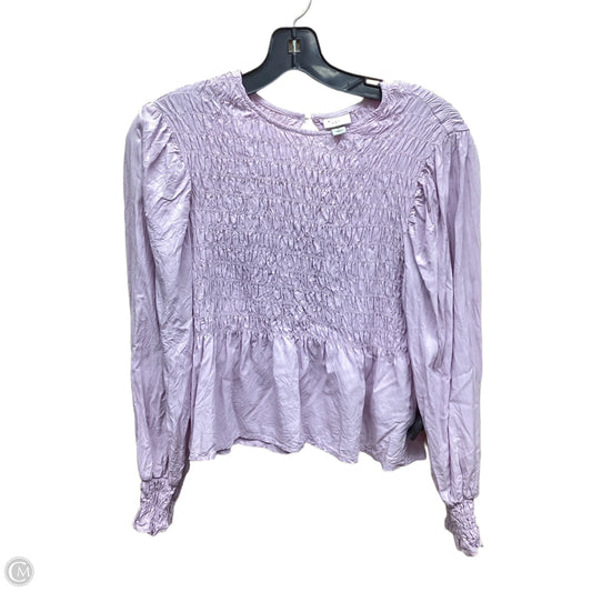 Top Long Sleeve By A New Day In Purple, Size: M